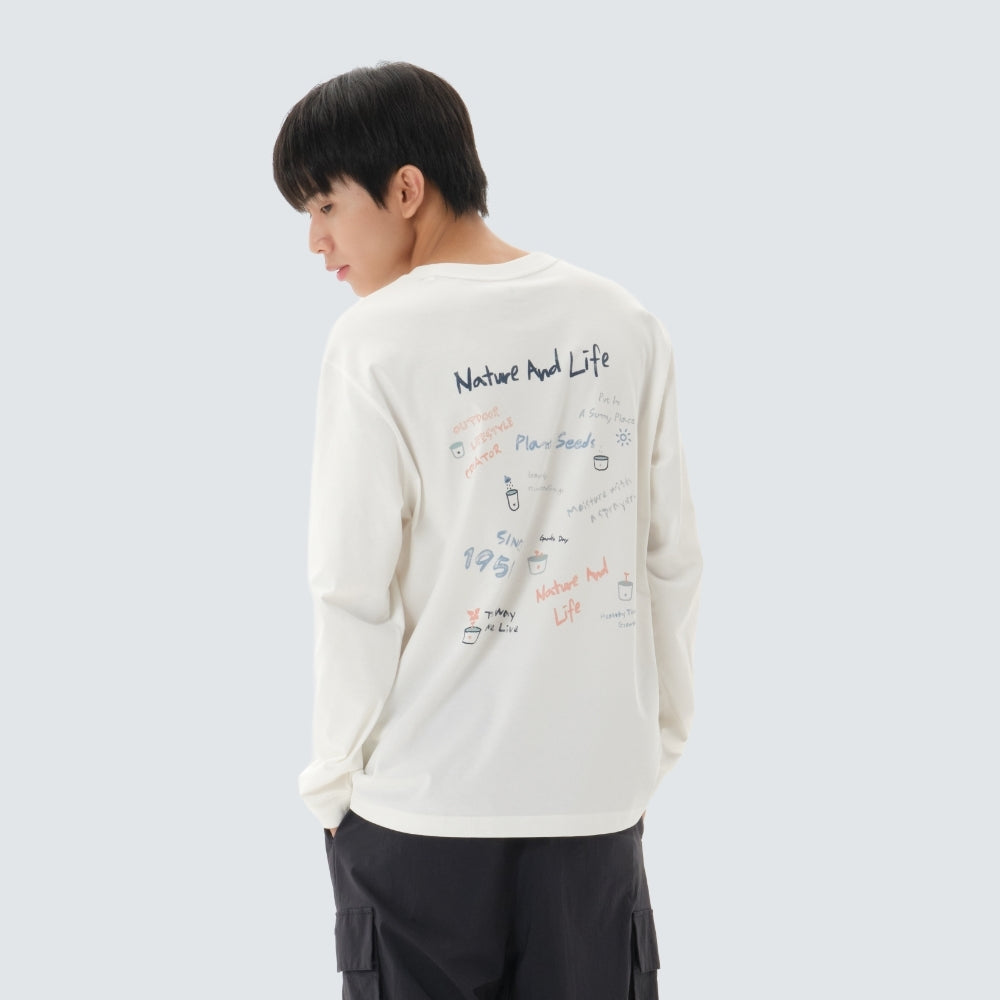 에어로쿨 크레용 긴팔 티셔츠 Off White