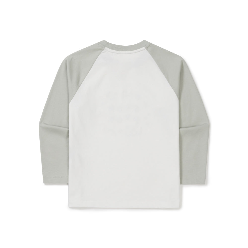 키즈 나그랑 배색 티셔츠 Mint Khaki