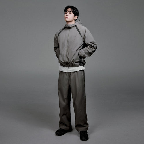 경량 타슬란 컬러블럭 팬츠 Khaki