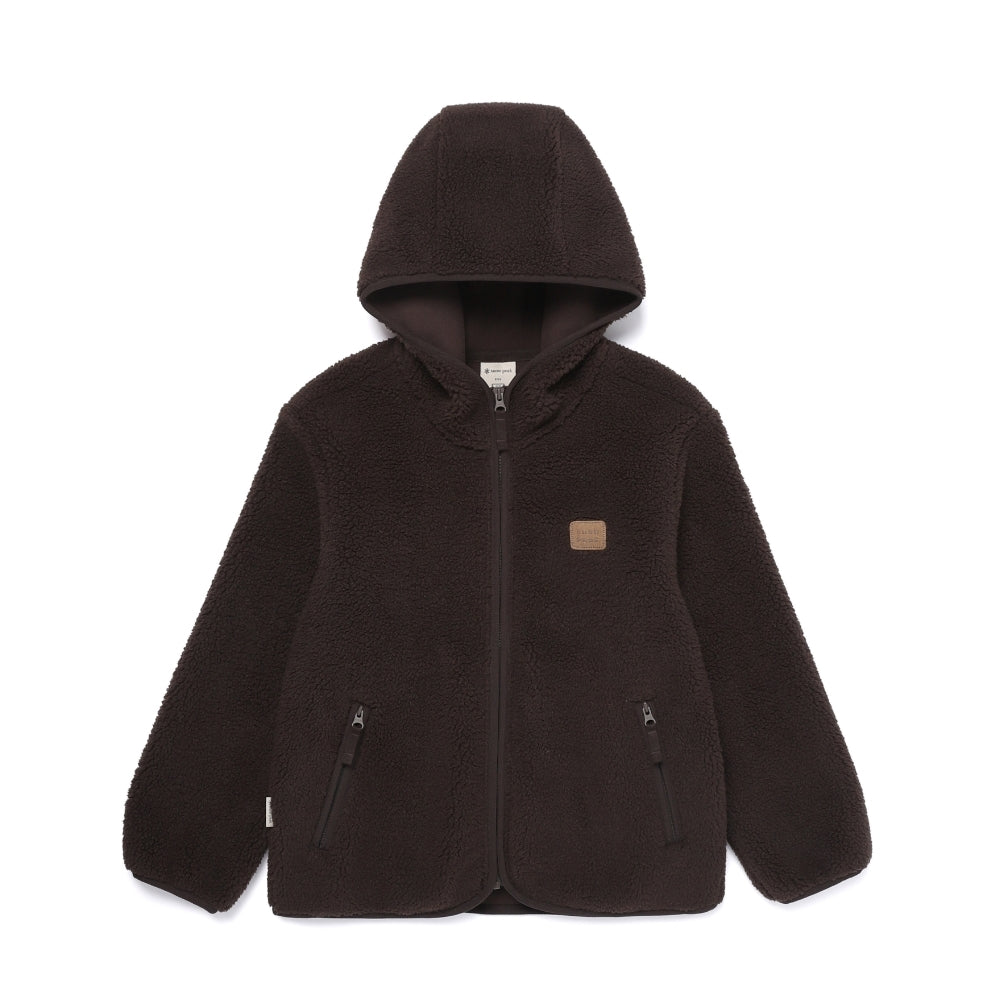 키즈 부클 후드 집업 Choco Brown