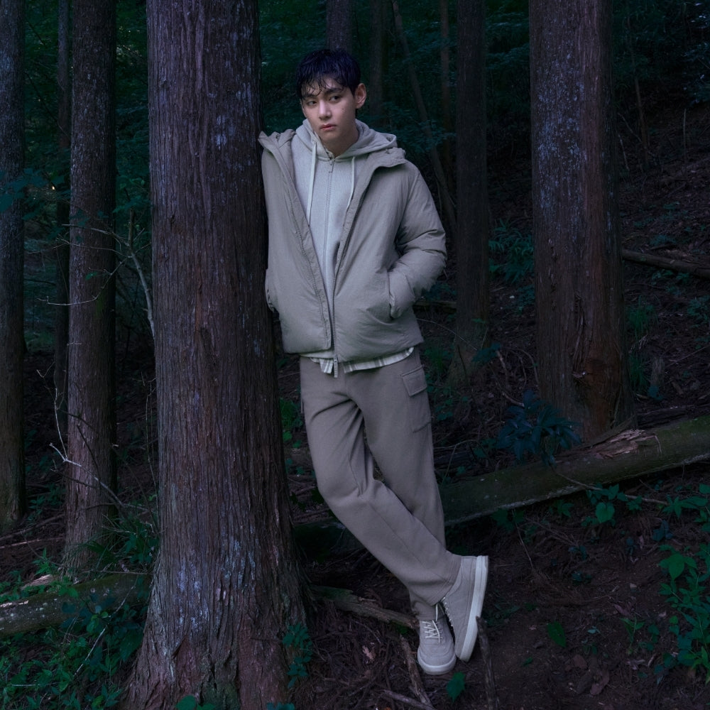 랜드 테이퍼드 팬츠 Beige Gray