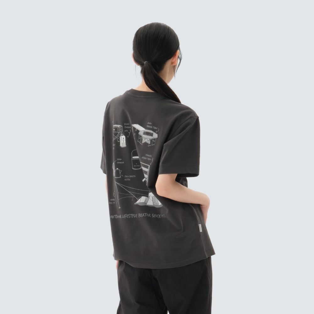 소로나 기어 반팔 티셔츠 Dark Charcoal