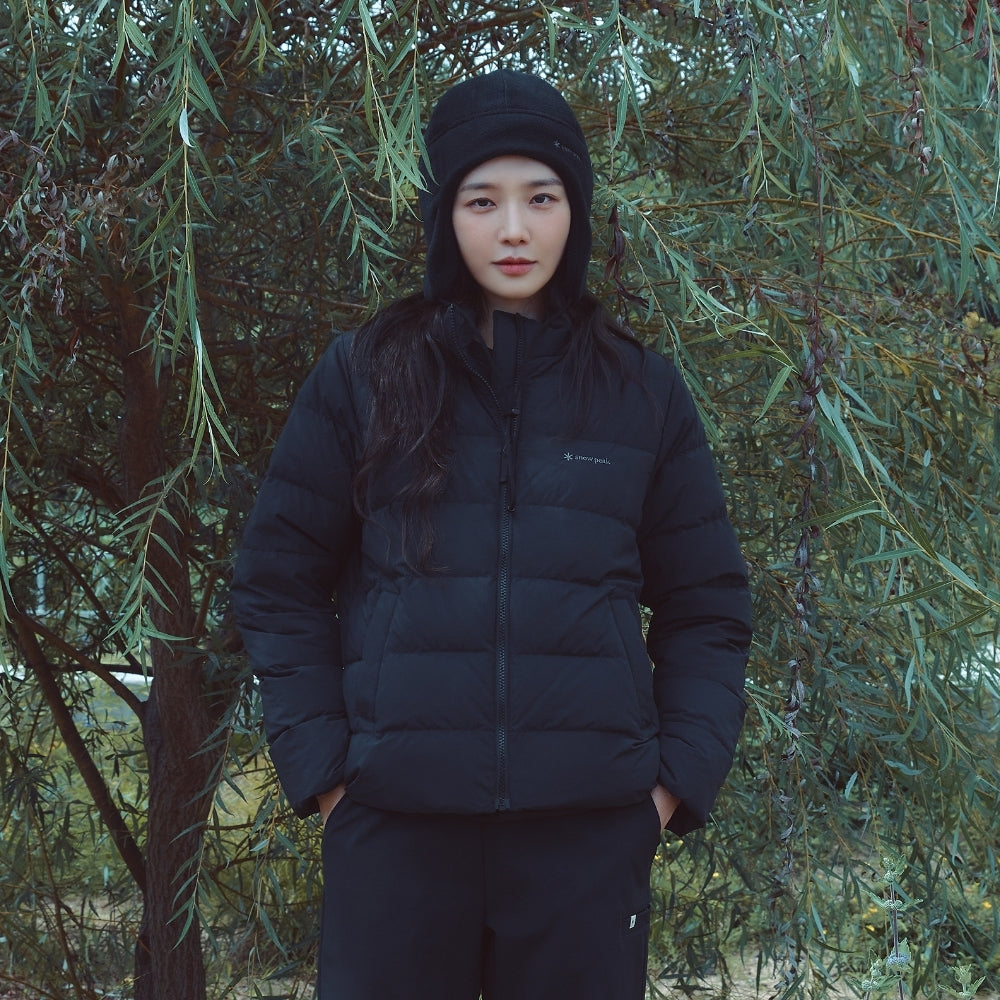 랜드에어 여성 스탠드넥 경량 다운 자켓 Black