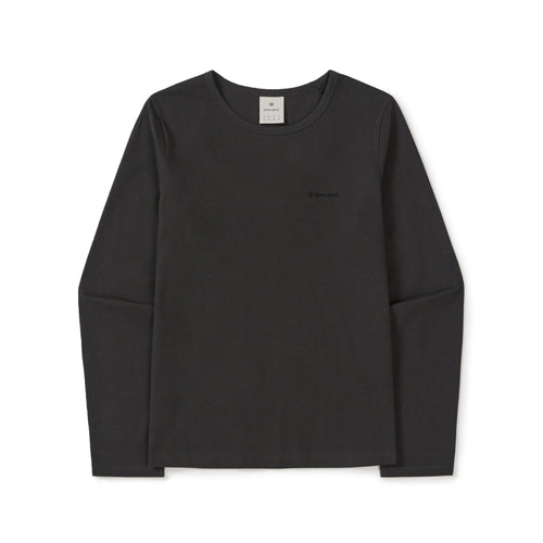 골지 여성 긴팔 티셔츠 Charcoal
