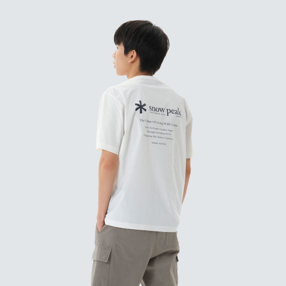클랜드 하이브리드 반팔 티셔츠 Off White
