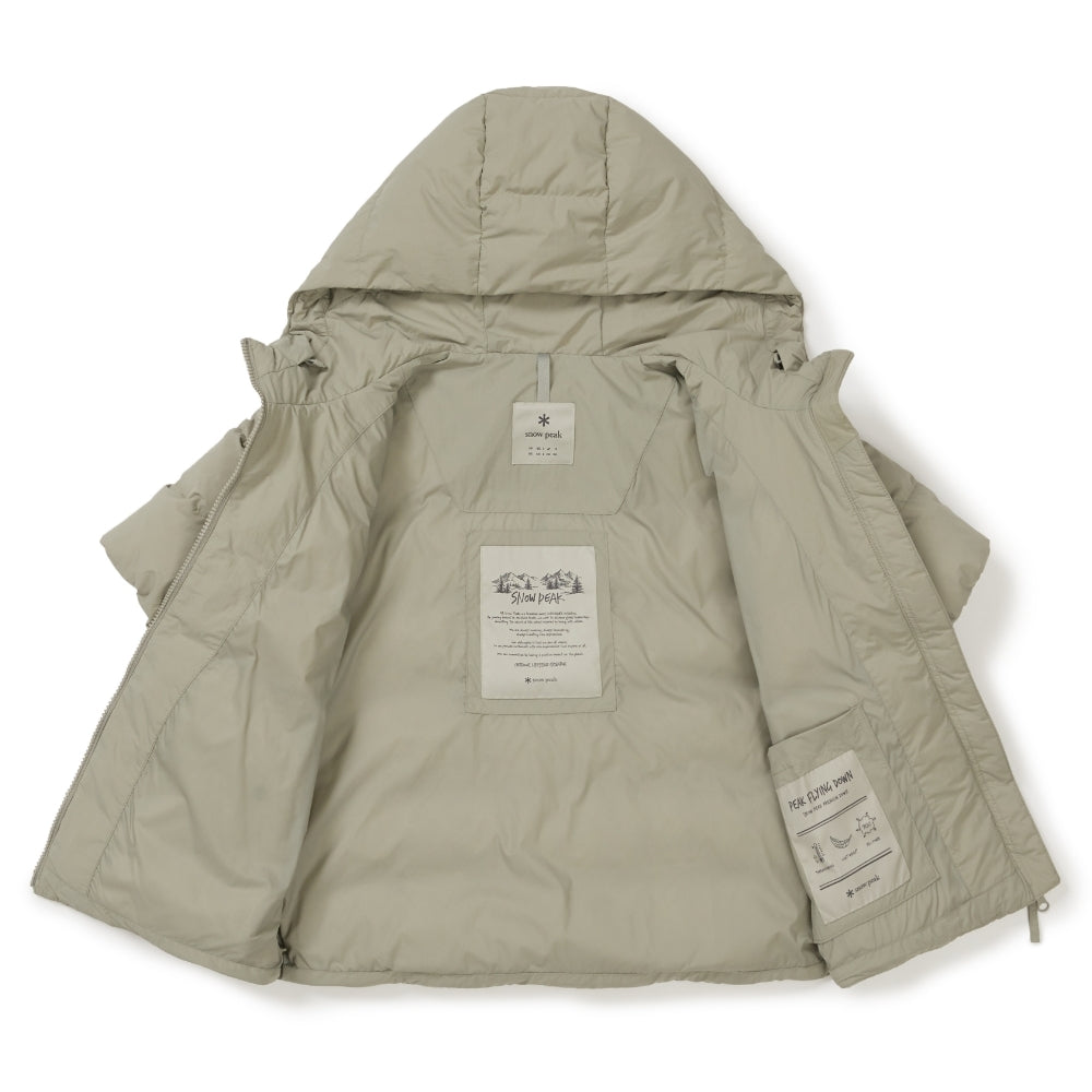 랜드에어 여성 반팔 후드 경량 다운 자켓 Teal Khaki