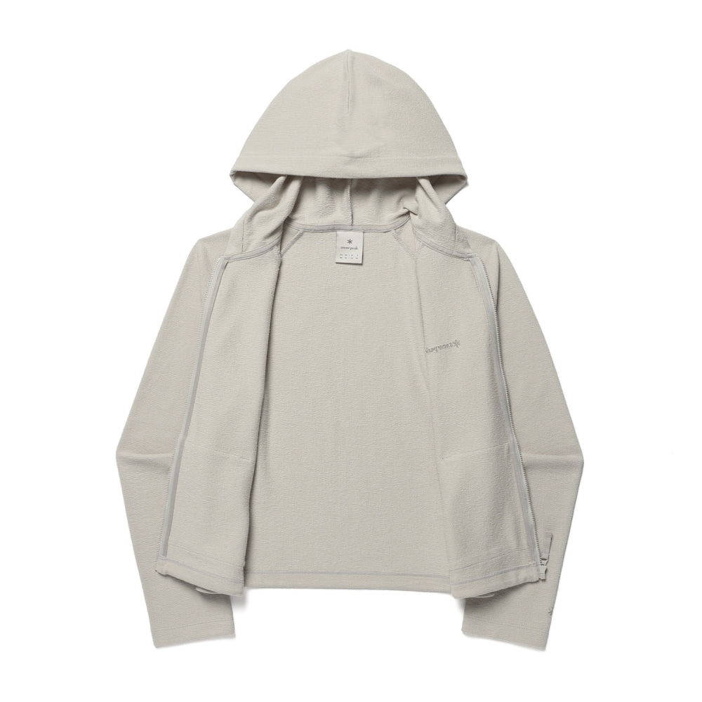 테리 여성 후드 집업 Light Beige