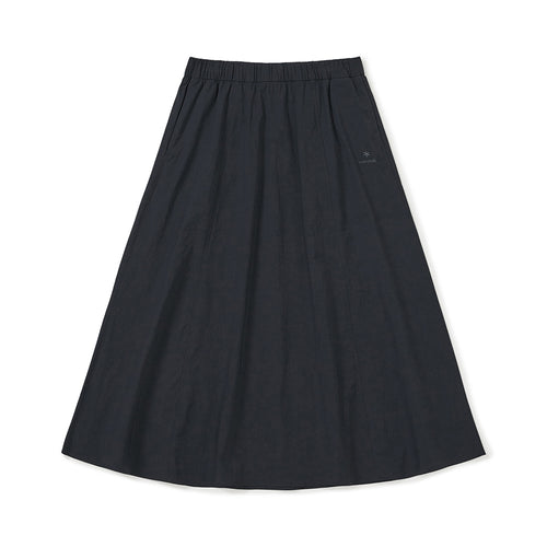 냉감 루트 플레어 롱스커트 Navy