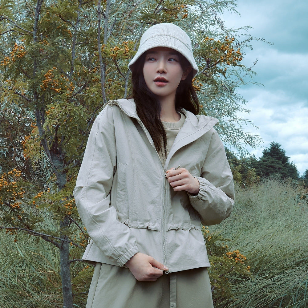 리나 여성 후드 바람막이 Light Beige