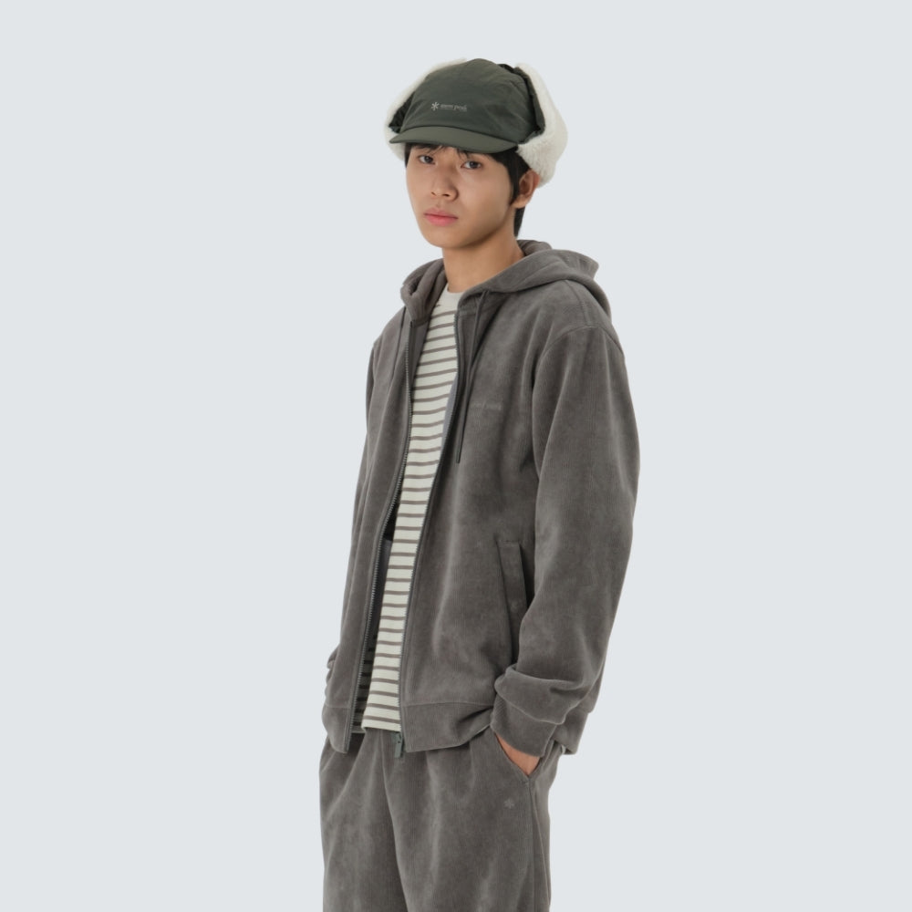 코듀로이 후드 집업 Dark Gray