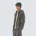 코듀로이 후드 집업 Dark Gray