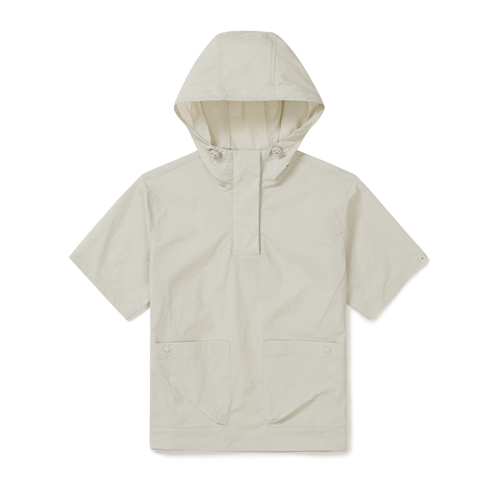 루트 여성 후드 반팔 아노락 Light Beige