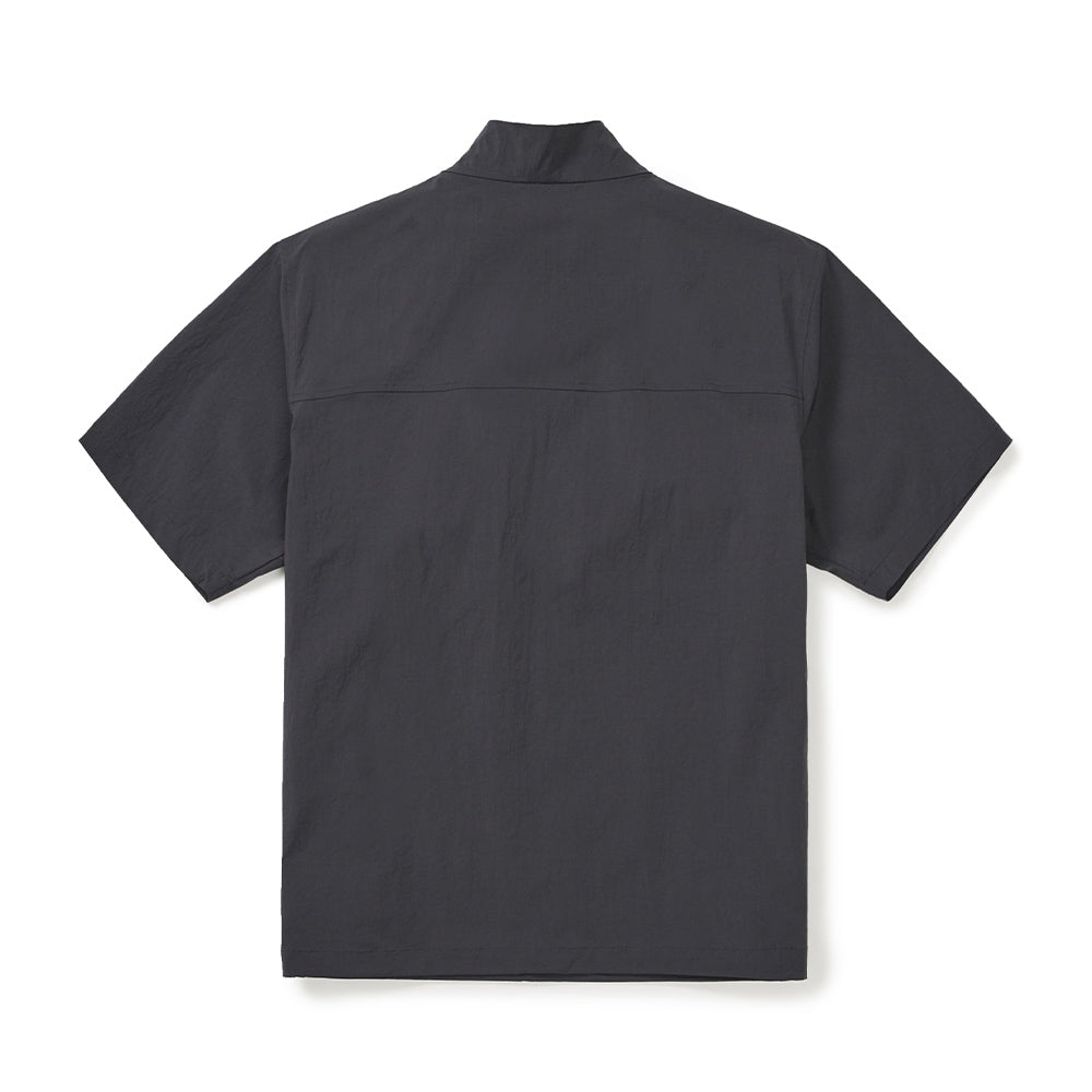 루트 스탠드넥 반팔 아노락 Charcoal