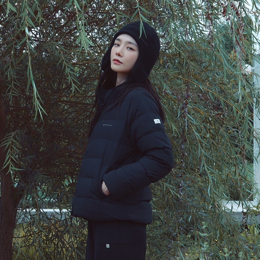 랜드에어 여성 스탠드넥 경량 다운 자켓 Black