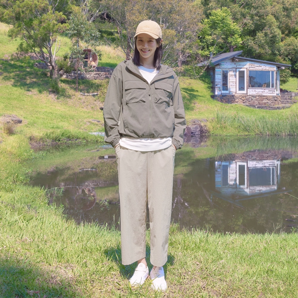 루트 여성 세미 와이드 팬츠 Light Beige