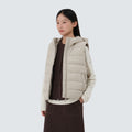 랜드 여성 후드 경량 다운 베스트 Light Beige