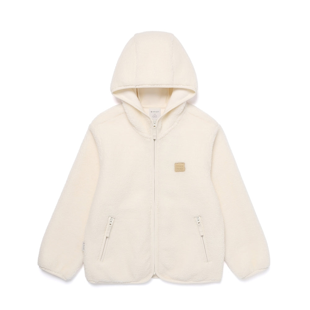 키즈 부클 후드 집업 Cream