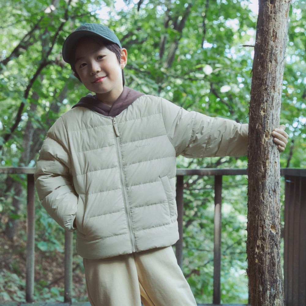 키즈 랜드 경량 다운 자켓 Mint Khaki