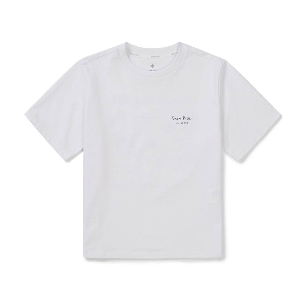 에어로쿨 여성 가드닝 그래픽 반팔 티셔츠 White