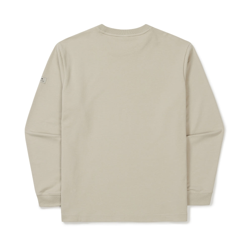 베이직 로고 긴팔 티셔츠 Light Beige