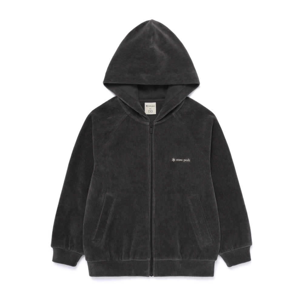 키즈 코듀로이 후드 집업 Dark Charcoal