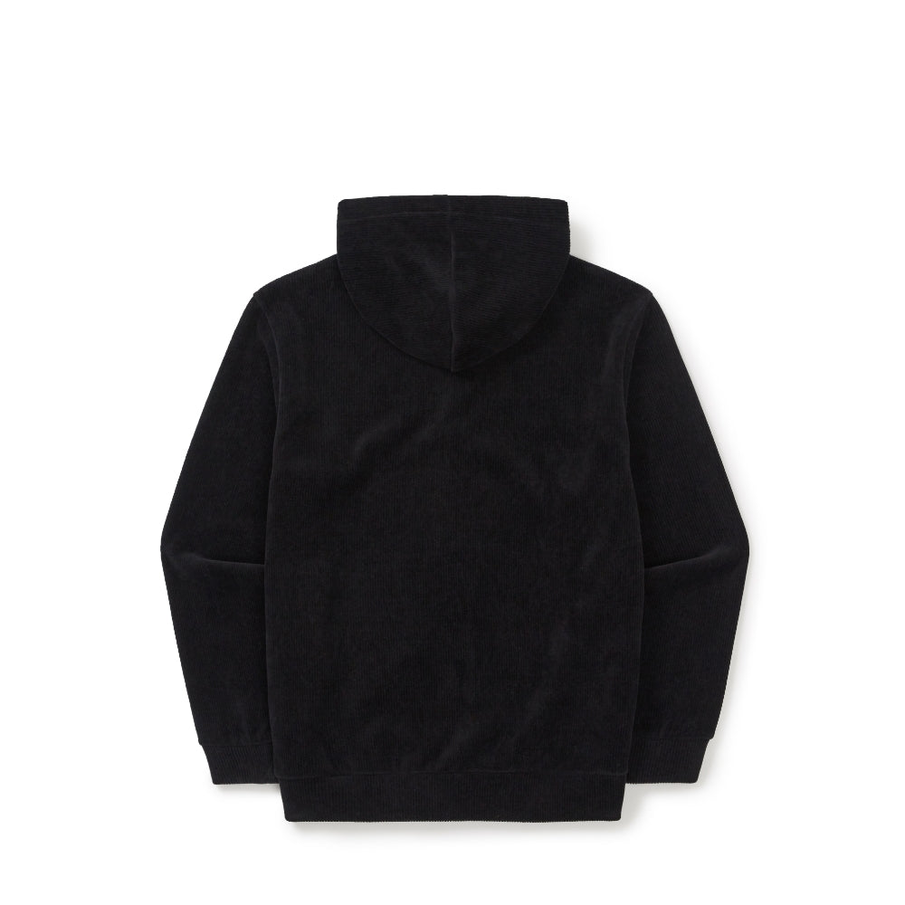 코듀로이 후드 집업 Black