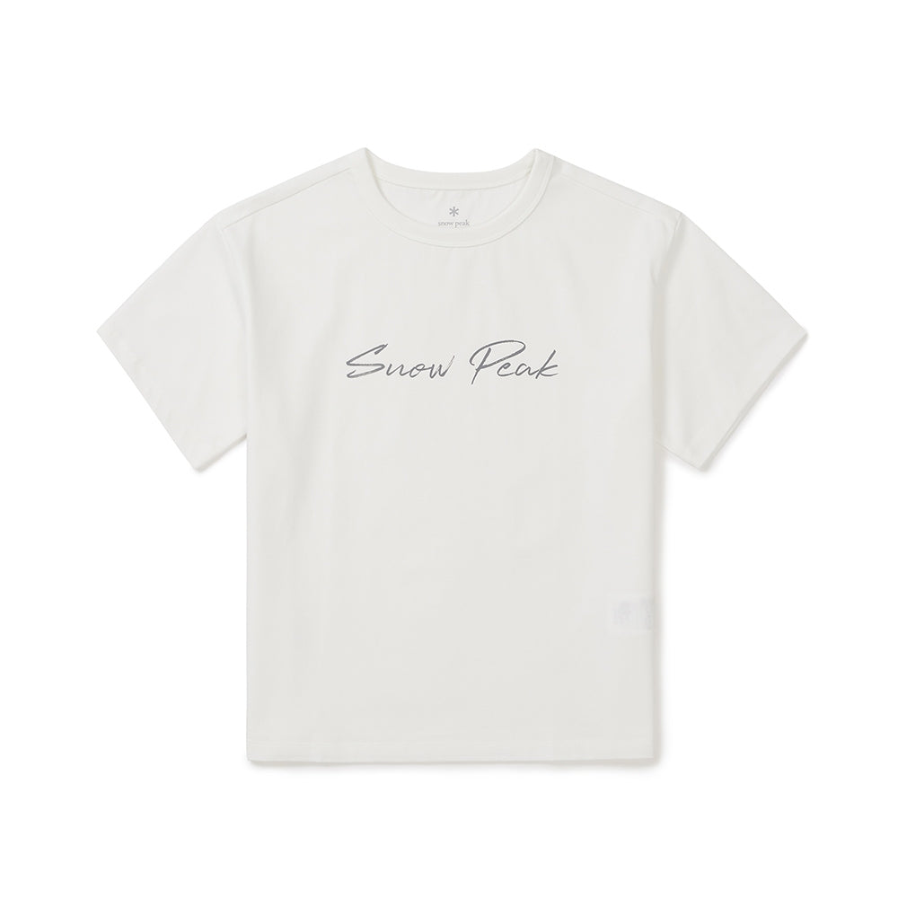 에어로쿨 여성 레터링 반팔 티셔츠 Off White