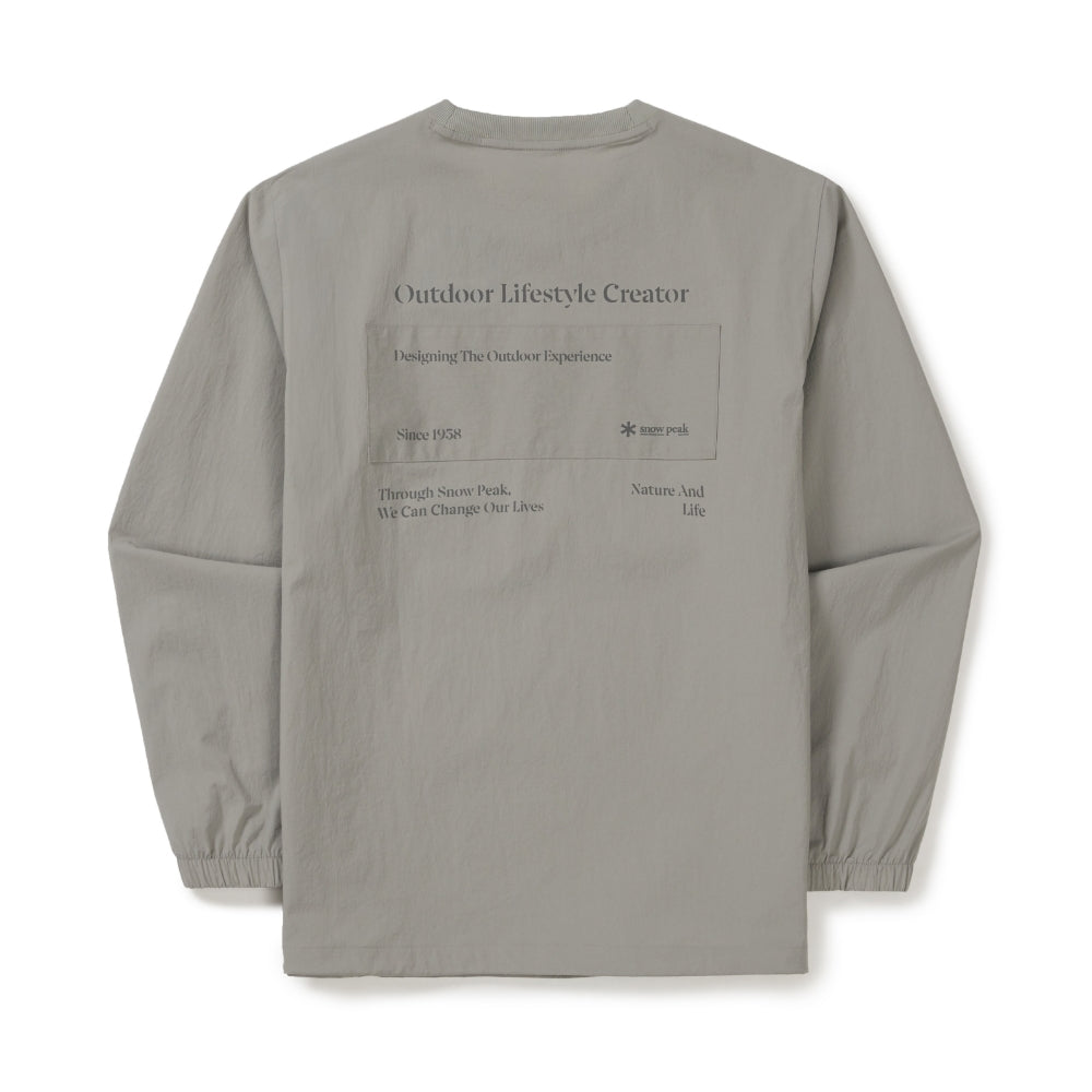 루트 레터링 우븐 패치 맨투맨 Fog Gray