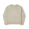 여성 레터링 세미크롭 맨투맨 Beige