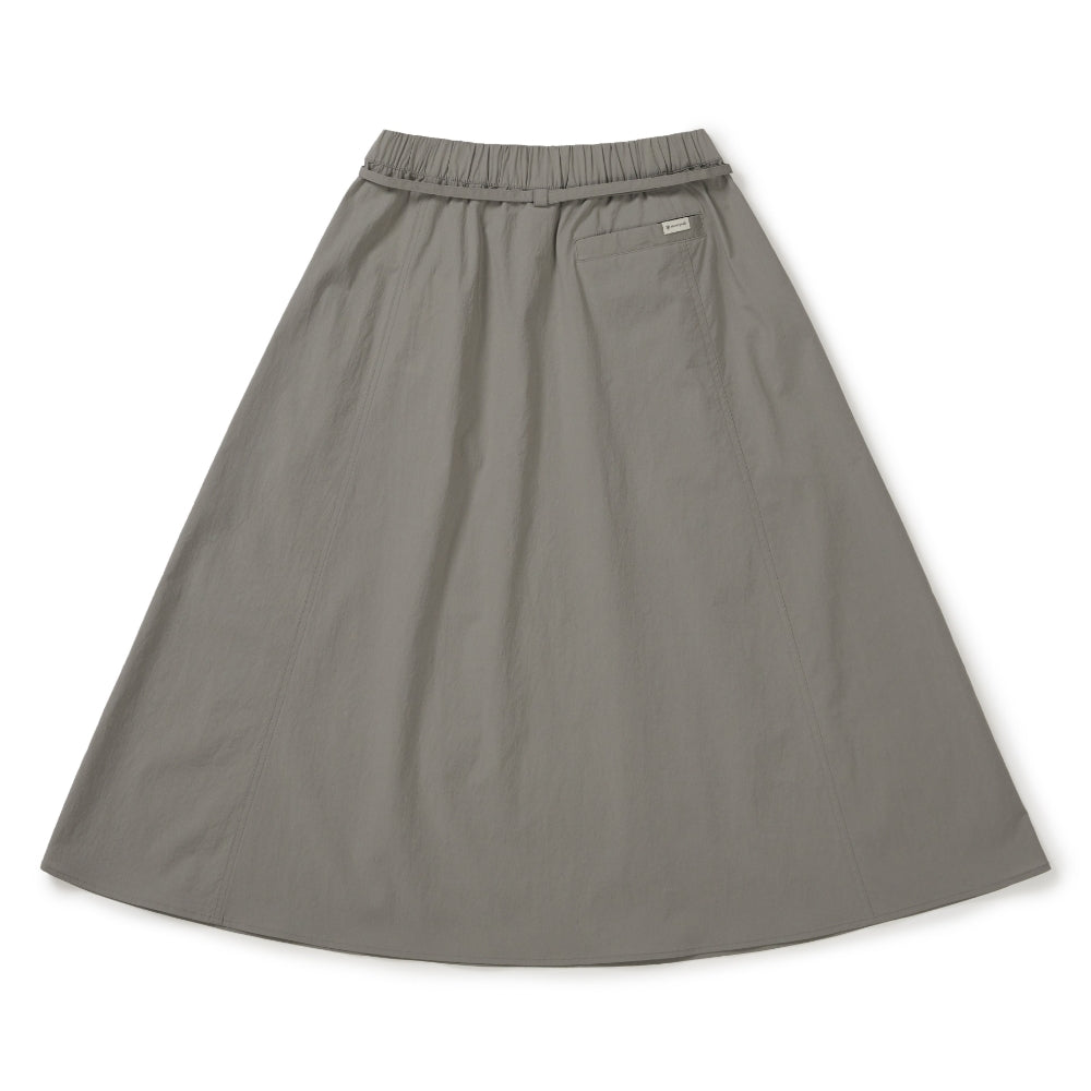 루트 플레어 롱스커트 Vintage Gray