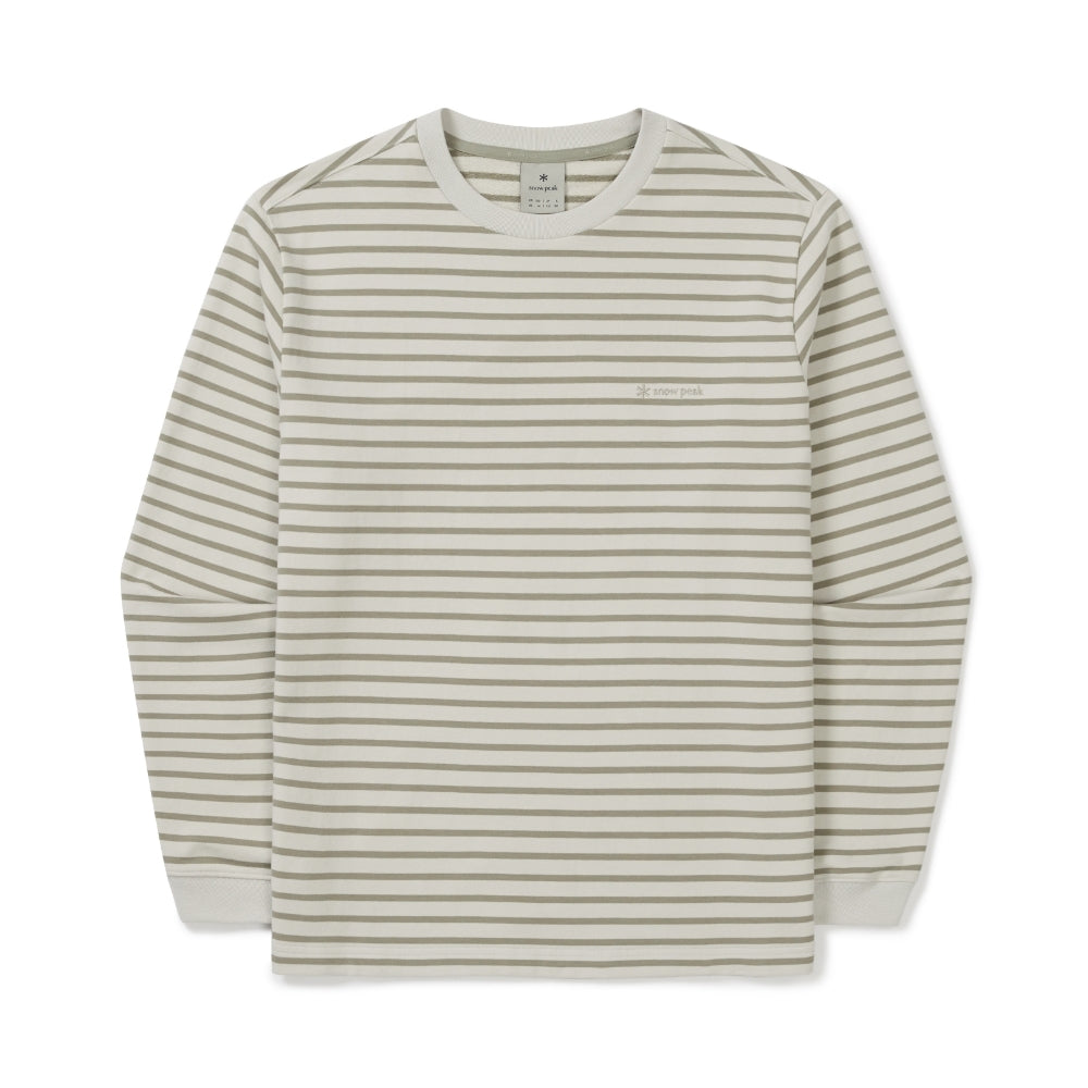 스트라이프 긴팔 티셔츠 Olive