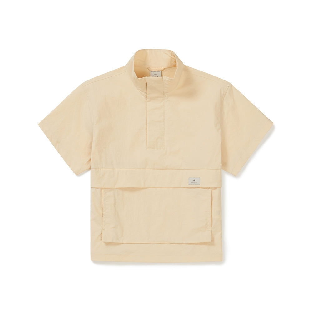 키즈 냉감 루트 스탠드넥 반팔 아노락 Light Yellow