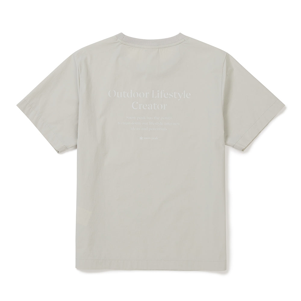 씬테크 여성 베이직 반팔 티셔츠 Light Beige