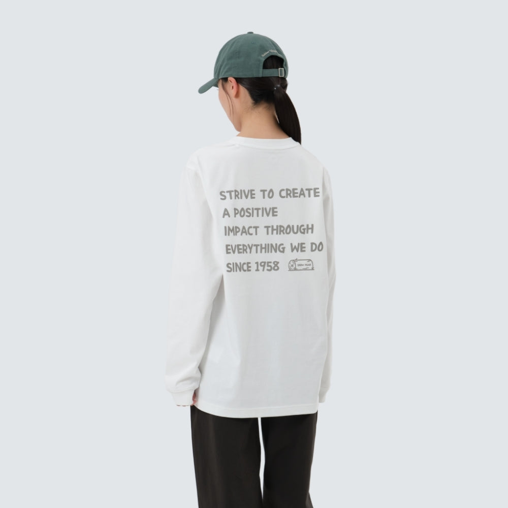 에어로히트 레터링 긴팔 티셔츠 Off White