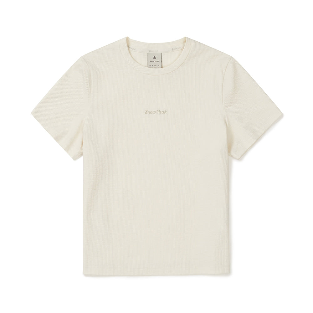 골지 여성 레귤러핏 반팔 티셔츠 Butter Ivory