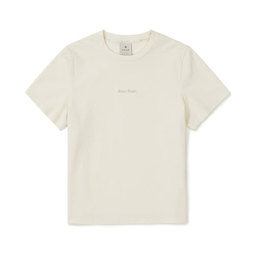 골지 여성 레귤러핏 반팔 티셔츠 Butter Ivory