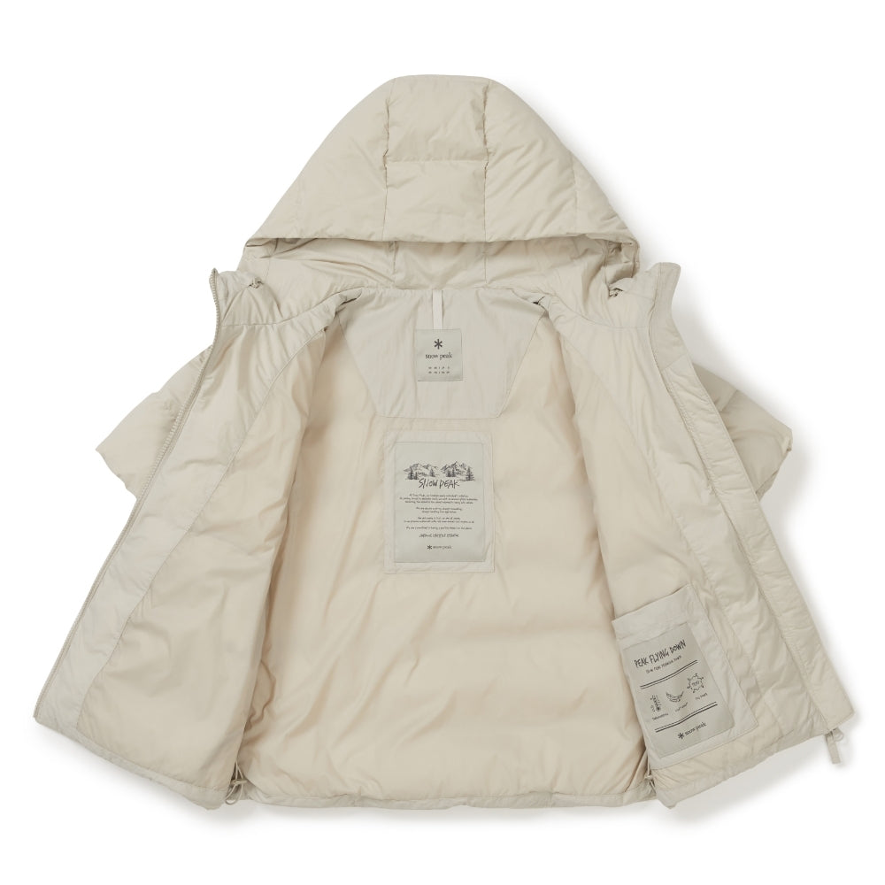 랜드에어 여성 반팔 후드 경량 다운 자켓 Light Beige