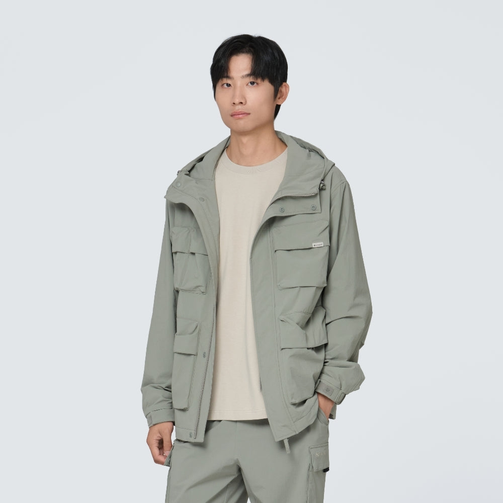 루트 유틸리티 바람막이 Khaki Gray
