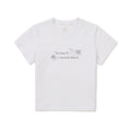 에어로쿨 여성 크롭 레터링 반팔 티셔츠 White