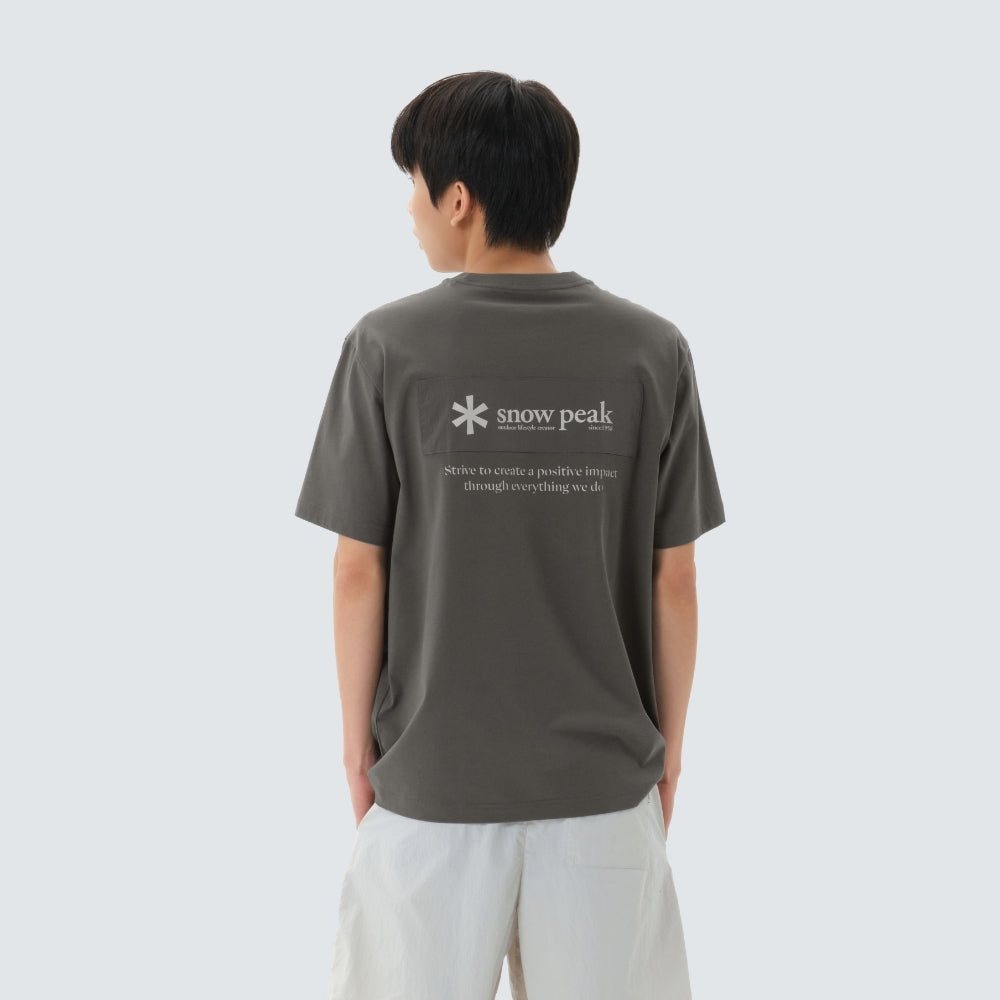 에어로쿨 우븐 패치 반팔 티셔츠 Dark Khaki
