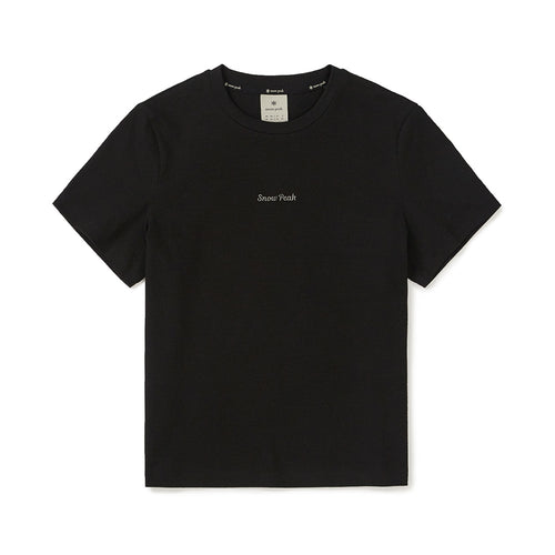 골지 여성 레귤러핏 반팔 티셔츠 Black