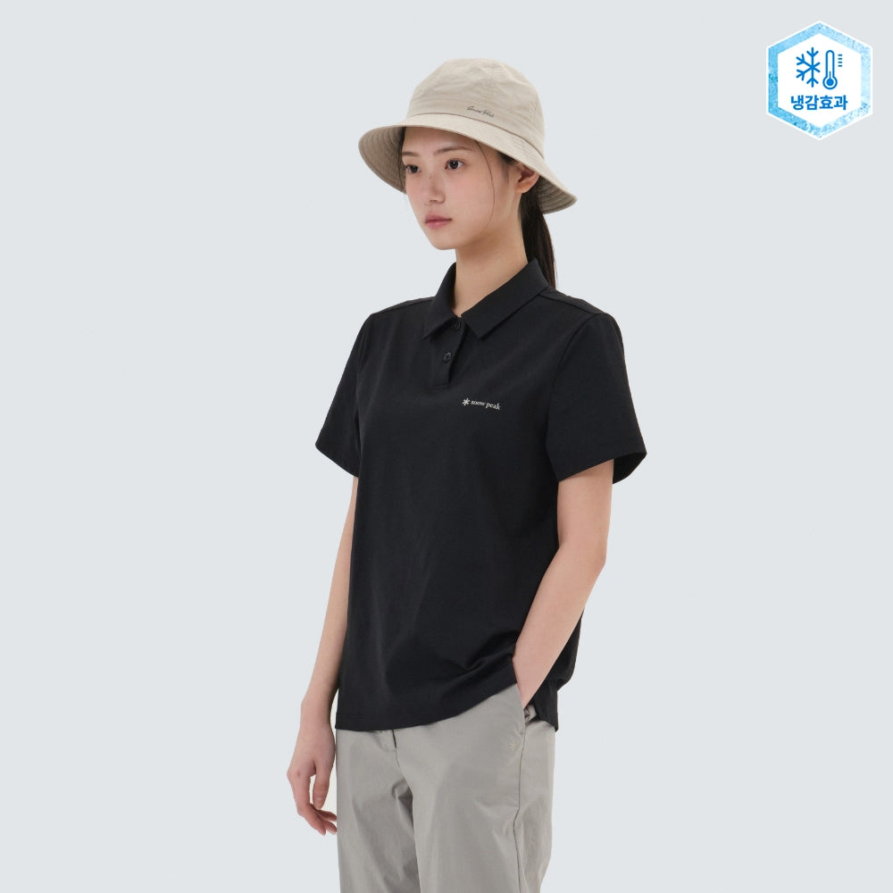 퀵드라이 여성 반팔 폴로 티셔츠 Black