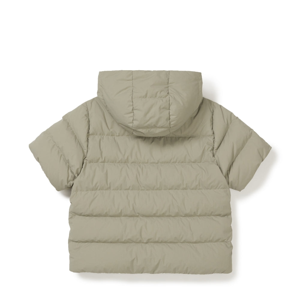 랜드에어 여성 반팔 후드 경량 다운 자켓 Teal Khaki