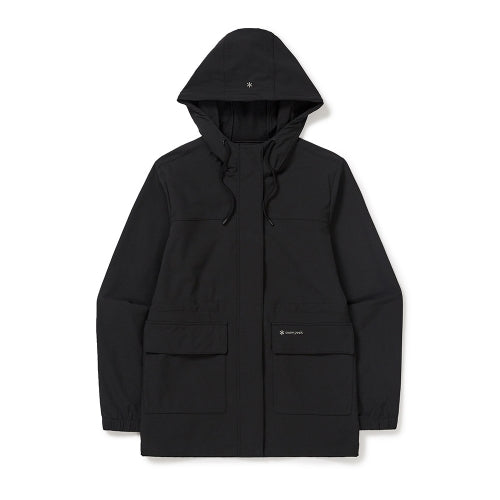 라고 여성 중기장 후드 자켓 Black
