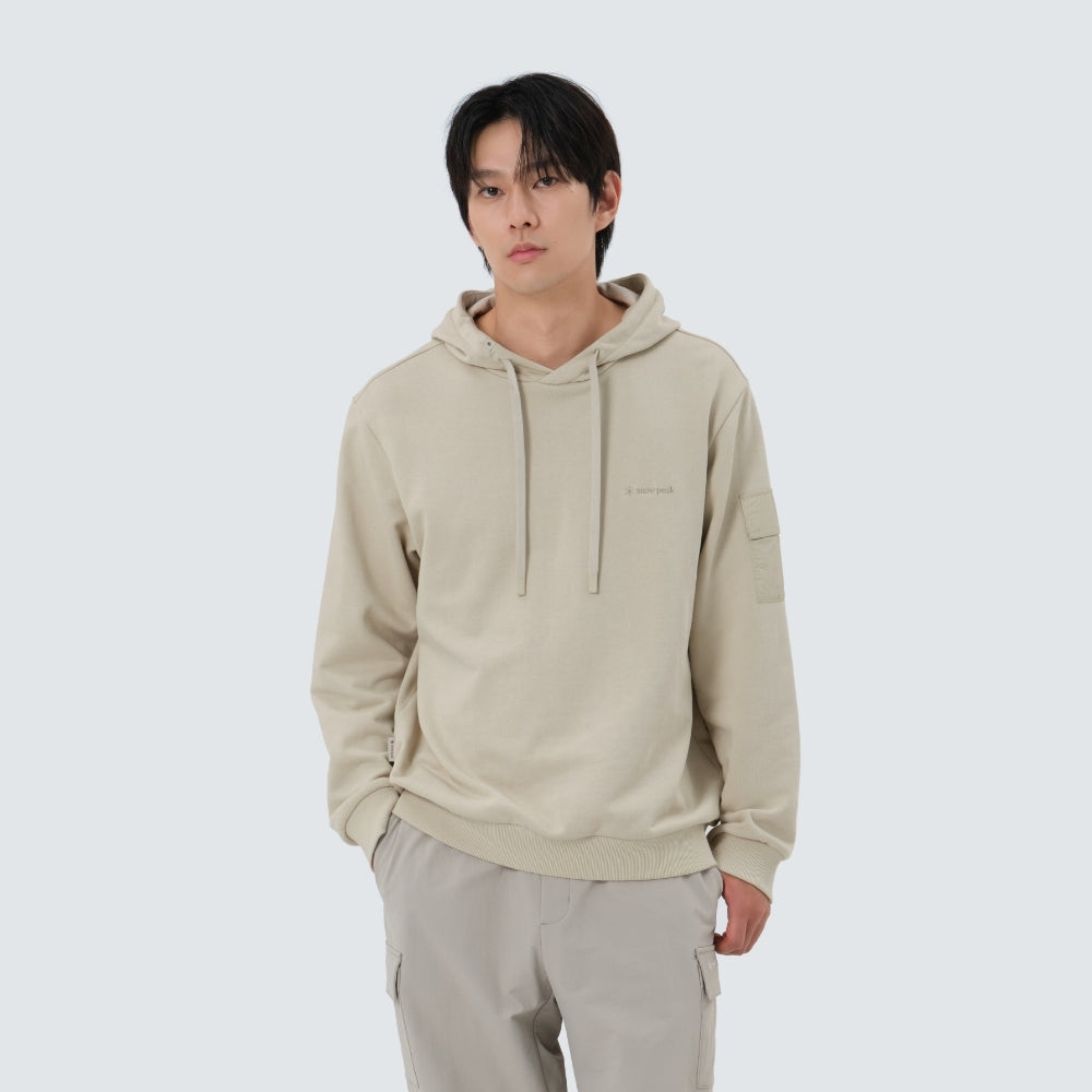 랜드 포켓 후드 티셔츠 Light Beige