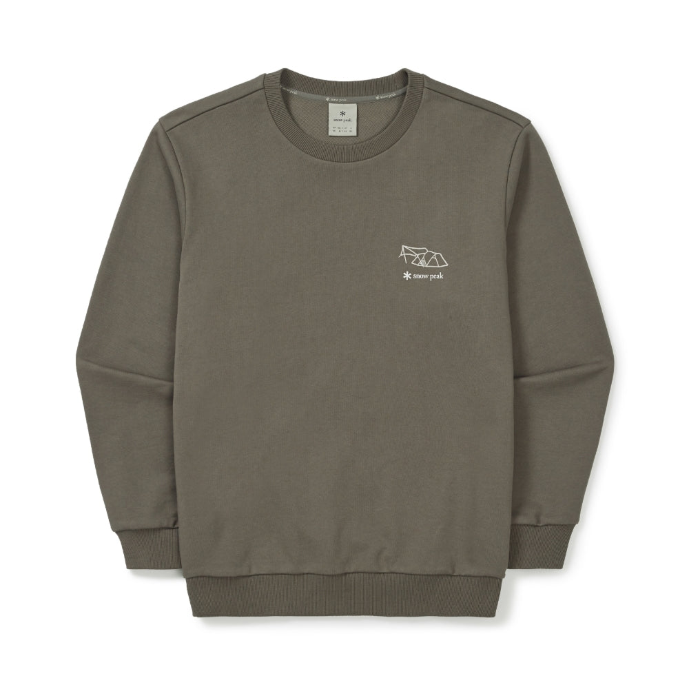 텐트 그래픽 맨투맨 Dark Khaki