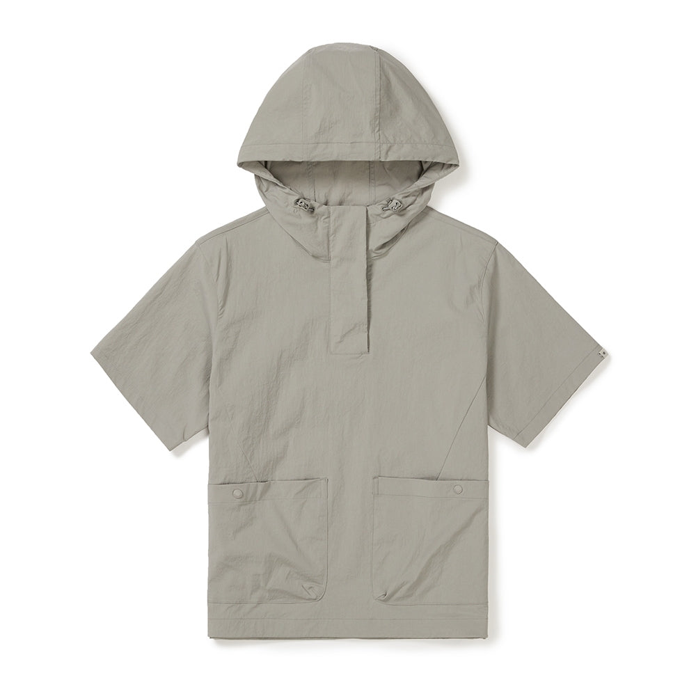 루트 여성 후드 반팔 아노락 Fog Gray