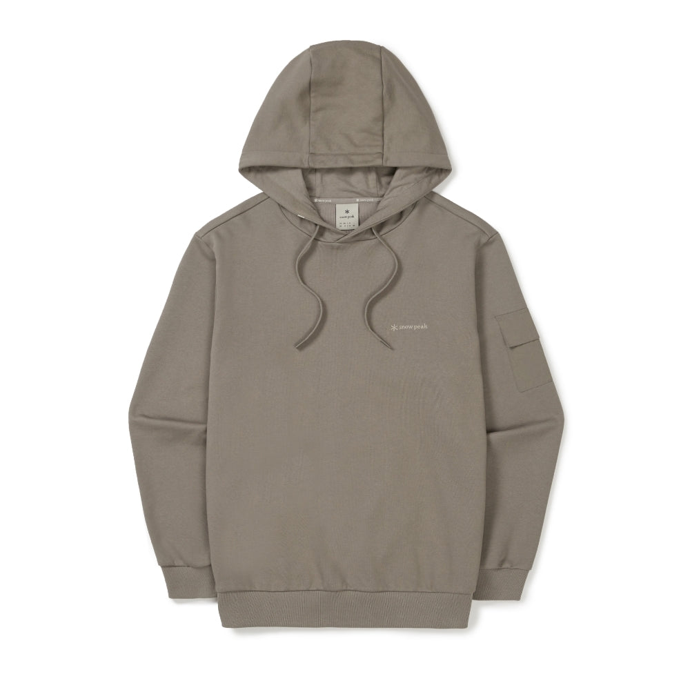랜드 포켓 후드 티셔츠 Beige Gray