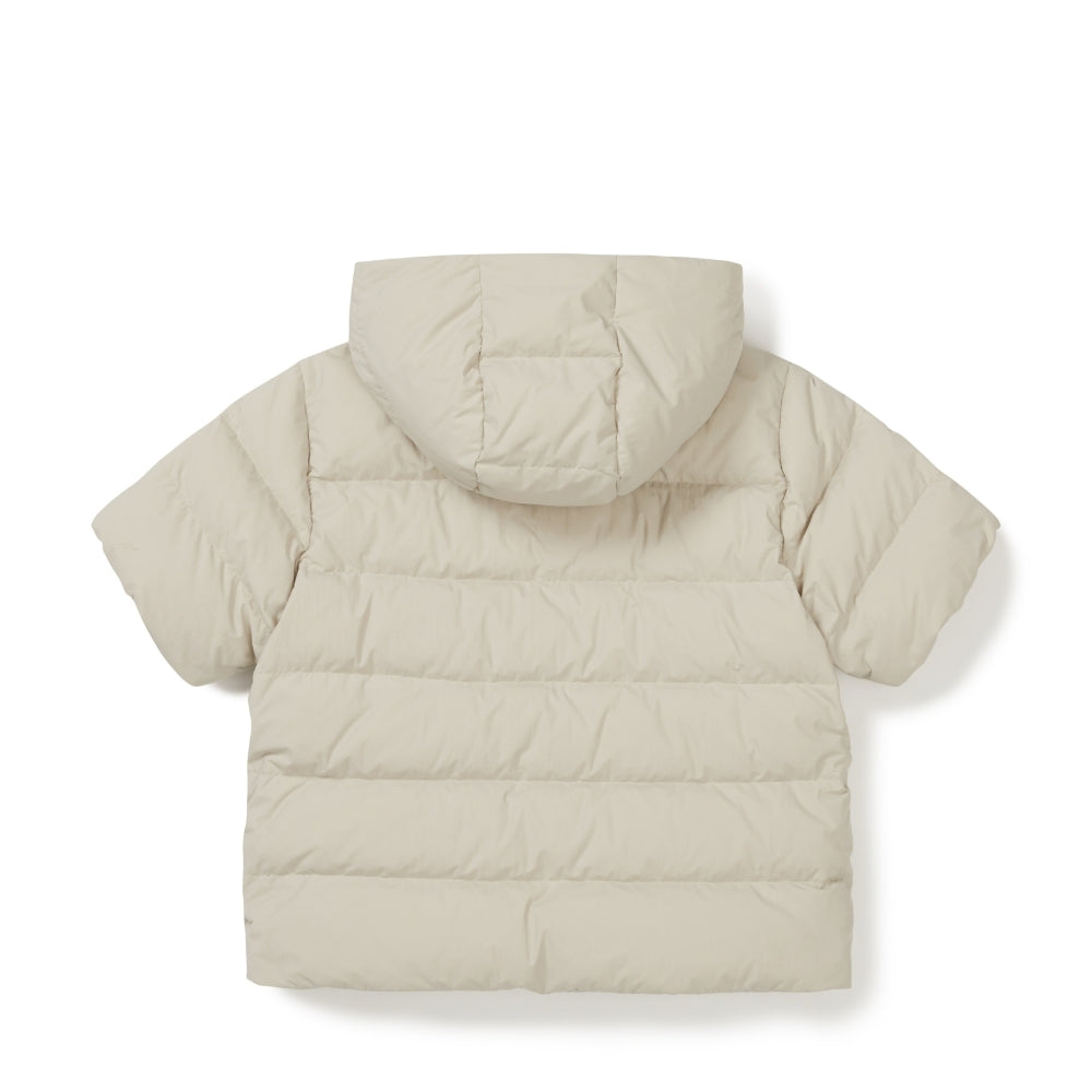 랜드에어 여성 반팔 후드 경량 다운 자켓 Light Beige