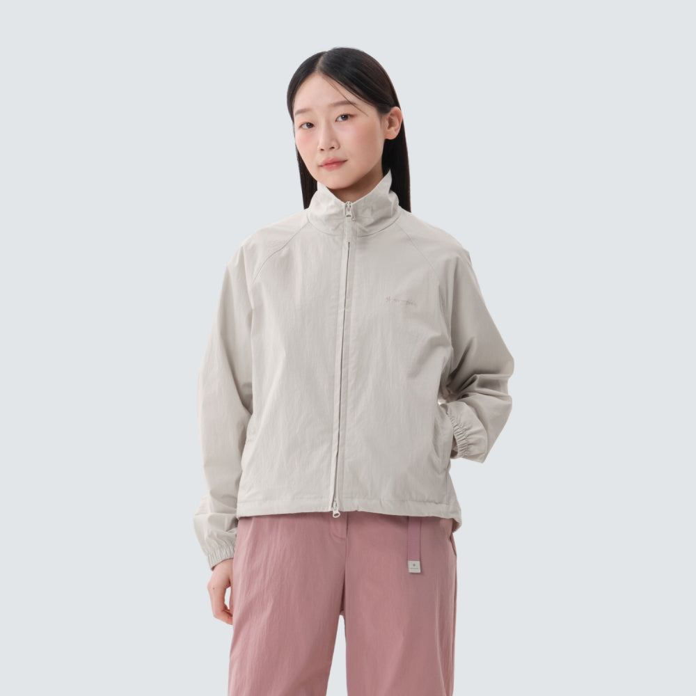 루트 여성 스탠드넥 바람막이 Light Beige